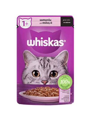 WHİSKAS POUCH SOMON ETLİ 85 GR